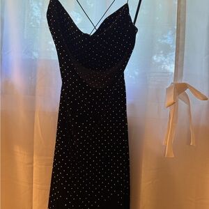 B Darlin Black Slip Dress Spaghetti Strap Night Out
